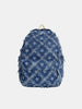 Star Pattern Denim Backpack for School and Travel Daily Carry