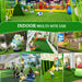 5x8FT Outdoor Artificial Grass Rug with 1.38-Inch Thick Realistic Pile