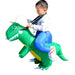 Kids Adult Inflatable Funny Cute Cartoon Dinosaur Rider Party Costume