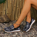 Plaid Round Toe Slip-On Shoes for Women – Casual Comfort Style