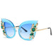Diamond-Encrusted Personalized Frame Fashion Beauty Sunglasses