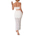 Two-Piece Strapless Vest and Hip-Hugging Skirt Set for Women