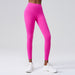 Women's High Elastic Fitness Pants With Wrinkled Waist And Shaping Support