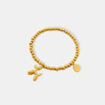 18K Gold-Plated Titanium Steel Puppy Charm Bracelet for Women