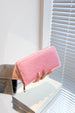 Solid Color Fluffy Rectangle Wallet – Soft Touch Stylish Organizer
