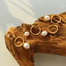 Retro Freshwater Pearl Ring Earrings in 18K Gold Plated Titanium Steel