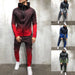 Zipper Tracksuit Set Men's Sporting 2 Pieces Sweatsuit Hoodie Pant Set