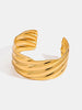 18K Gold-Plated Open Adjustable Ring – Stainless Steel for Women