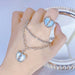 Split Love Ring Pendant Necklace Set Women's Designer Necklace Jewelry