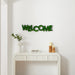 WELCOME Metal Wall Art – Moss-Textured Decorative Sign