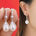Water Droplet Shaped Simulated Freshwater Pearl Earrings Women's Jewelry