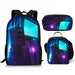 3PC-SET Toilet Man Backpack Primary Secondary School Teenage Peripheral Schoolbags