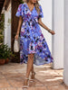 Sweet And Elegant Colorful Floral Print Dress With Flowing Silhouette And Feminine Charm