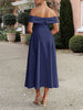One-Shoulder Strapless Floor-Length Gown for Women