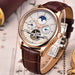 Men’s Automatic Mechanical Watch – Tourbillon Retro Leather Wristwatch