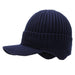 Hats Men's Autumn and Winter Woolen Hats Plush Thickened Knit Hats for Cold Weather