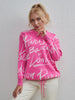 Women Round Neck Long Sleeve Sweater Patchwork Lace Up Knitting Pullover Sweaters