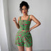 Minimalist Two-Piece Set: Camisole Top with Printed Shorts