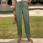 New European and American Summer Women's Textured Solid Color Casual Shorts