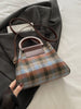Contrast Plaid Trapezoid Crossbody Bag – Women's Casual Bag