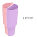 2-in-1 Silicone Inner Lined Double Wall Drinking Cup – 40oz Capacity