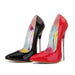 Lacquer Leather Pointed Metal Heel High Heels For Women