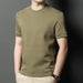 Men’s Knitted Short-Sleeve Round Neck Sweater T-Shirt