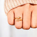 925 Sterling Silver Inlaid Zircon Bypass Ring for Women – Adjustable Open Design