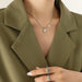 Minimalist Elliptical Titanium Steel Collarbone Necklace for Women