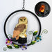 Owl Solar Garden Lights Resin Outdoor Wind Chimes Landscape Lights Decorative Chandelier