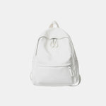 PU Leather Zip Backpack for Daily Carry and Stylish Organization