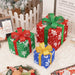 Festive Christmas Gift Box Set of 3 Decorative Indoor Lights for Holidays