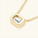 1 Carat Moissanite Pendant Necklace in 925 Sterling Silver Gold Plated