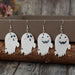 Ghost-Themed Acrylic Drop Earrings in a Two-Piece Halloween Dangle Set