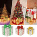 Festive Christmas Gift Box Set of 3 Decorative Indoor Lights for Holidays