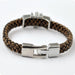 TV Show Inspired Leather Bracelet for Men with Detailed Wristband Design