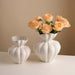 White Ceramic Vintage Vase For Living Room Or Desktop Home Décor