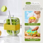 Ice Tray With Overflow Prevention Design And Protective Ice Cover For Freezing