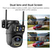 Dual Screen Wireless 360 Degree Outdoor Security Camera with Mobile Remote Monitoring