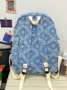 Star Pattern Denim Backpack for School and Travel Daily Carry