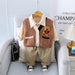 Boys Woolen Vest Long Sleeved Three Piece Suit Kid's Fashion Clothing