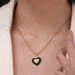 Heart Shape Titanium Steel Pendant Necklace for Women’s Everyday Style