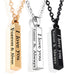Stainless Steel Wishing Column Pendant Necklace for Lovers - Gold Silver Black