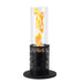 Small Circular Glass Tube Alcohol Fireplace Torch Lamp with Hurricane Flame