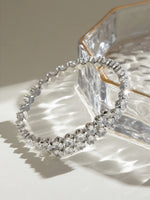 Stainless Steel Zircon Inlaid Bracelet for Women