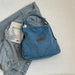 Denim Shoulder Bag with Adjustable Strap – Casual Everyday Carryall