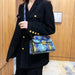 Women's PU Leather Snakeskin Print Stylish Crossbody Bag