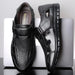 Men’s PU Leather Stylish Buckle Shoes for Casual or Semi-Formal Wear