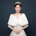 Bridal Fur Shawl and Warm Cloak for Wedding Dress and Cheongsam
