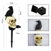 Halloween Outdoor Solar Garden Light Resin Skull Crow Decorative Light